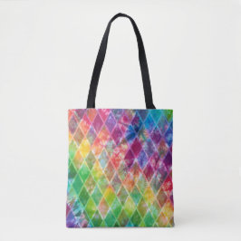 Tote Bag Aquarelle Neon Tie Dye Jacquard Arlequin