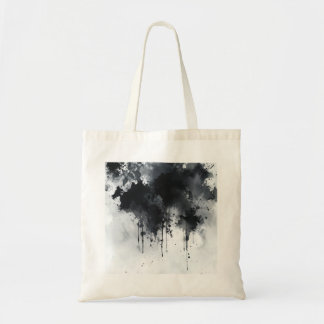 Tote Bag Aquarelle noir et blanc imprimé 2 Fourre-tout