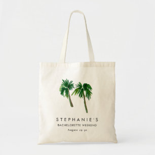 Tote Bag Aquarelle Palmiers Tropicaux Enterrement de Vie de