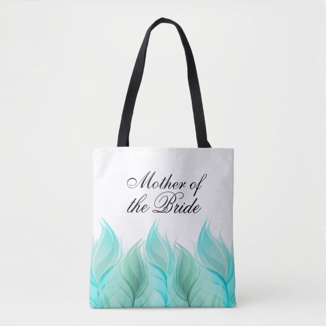 Tote Bag Aquarelle Plumes Mère de la mariée (Devant)