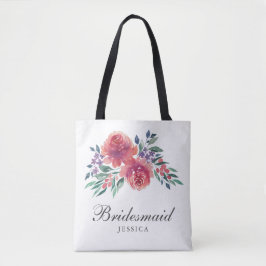 Tote Bag Aquarelle romantique Florale