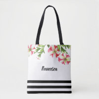 Aquarelle rose blanc Petunias Design floral