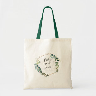 Tote Bag Aquarelle rustique Verdure Eucalyptus Bridesmaid