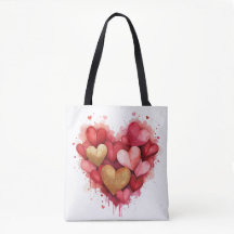 Aquarelle Saint-Valentin Coeur