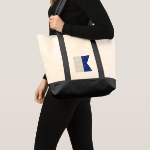 Tote Bag Aquarelle Signal nautique Pavillon maritime