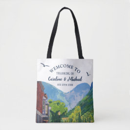 Tote Bag Aquarelle Telluride Colorado mariage Mountain