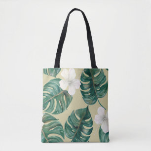 Tote Bag Aquarelle transparente motif tropical avec p exoti