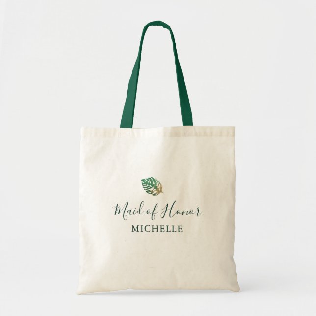Tote Bag Aquarelle Tropicale Porte-mère personnalisée (Devant)