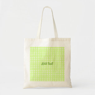 Tote Bag Aquarelle vert plaid ginham personnalisé ajouter t