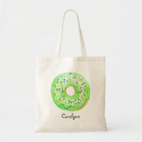 Aquarelle verte mignonne Donut avec arrosage perso