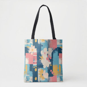 Tote Bag Aquarelle vintage Floral Abstrait Motif (5)