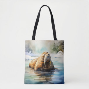 Tote Bag Aquarelle Walrus Arctic