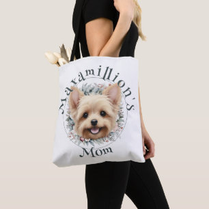 Tote Bag Aquarelle Yorkie et couronne florale