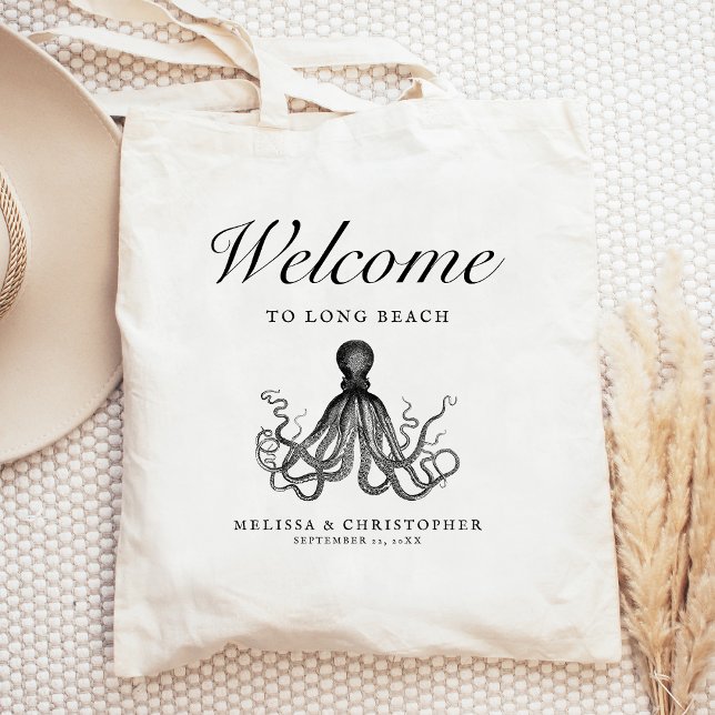 Tote Bag Aquarium Destination Mariage Bienvenue Octopus (Créateur téléchargé)