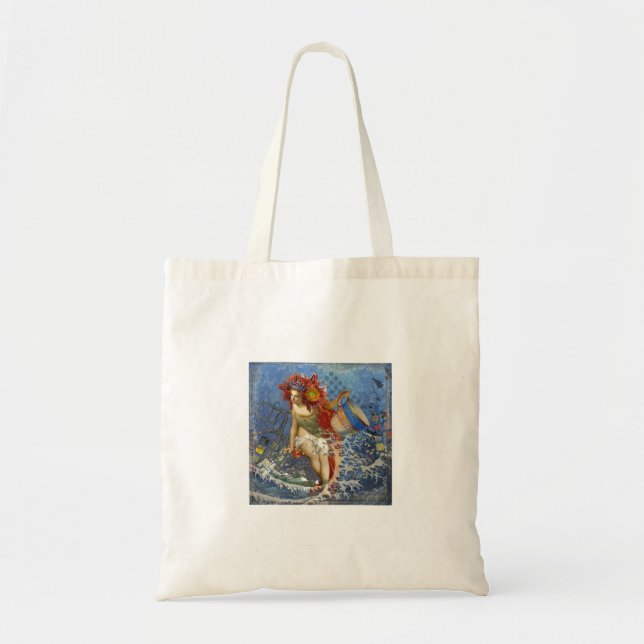 Tote Bag Aquarius Mermaid Bleu gothique (Devant)