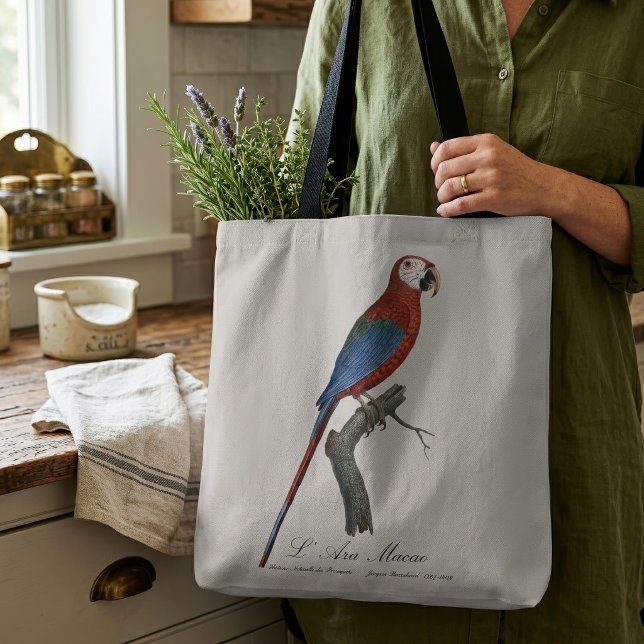 Tote Bag Ara chloroptère (Red-and-green Macaw, Ara chloropterus. Tote Bag)