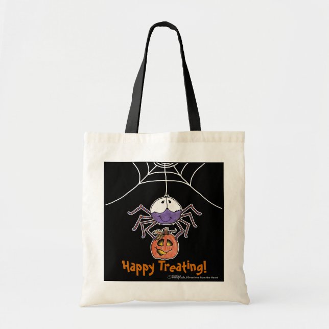 Tote Bag Araignée avec Jack-O-Lantern (Devant)