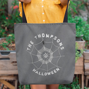 Tote Bag Araignée effrayante dans une toile d'araignée pers