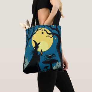 Tote Bag Araignées, Champignons et Sorcières