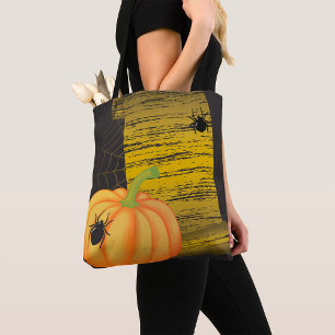 Tote Bag Araignées Et Citrouilles