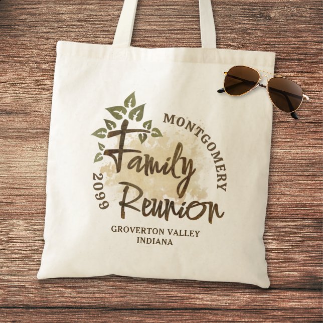 Tote Bag Arborescence de script de réunion de famille Water (Créateur téléchargé)