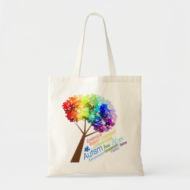 Tote Bag Arborescence de sensibilisations sur l'autisme ave (Devant)
