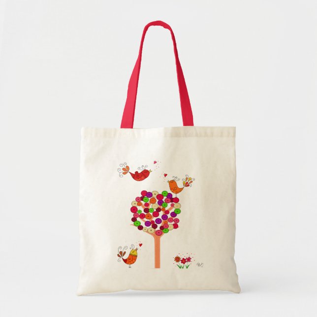 Tote Bag Arborescence des boutons orange (Devant)