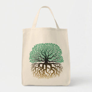 Tote Bag Arbre avec l'épicerie fourre-tout de racines