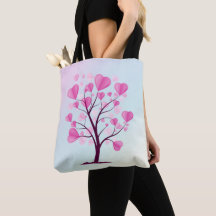 Arbre d'amour Arbre de coeur Pastel rose Aquarelle