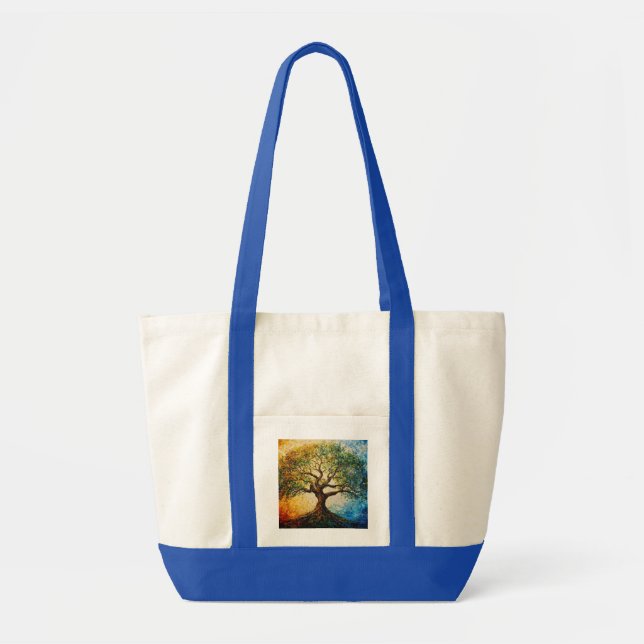 Tote Bag Arbre de connaissances - Peinture à l'huile (Devant)