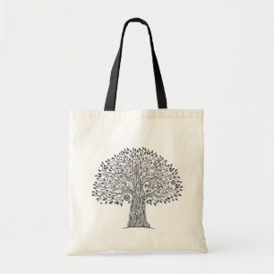 Tote Bag Arbre de griffonnage de la vie