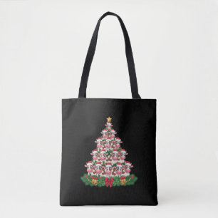 Tote Bag Arbre de Noël Vache Drôle Amateur de Vaches Noël