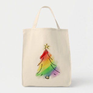 Tote Bag Arbre de vacances Rainbow