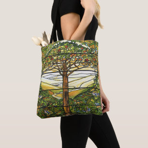 Tote Bag Arbre de vie   Fenêtre en verre teint Tiffany