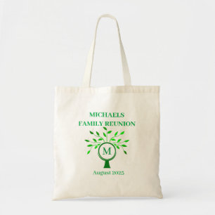 Tote Bag Arbre famille de réunion Monogramme