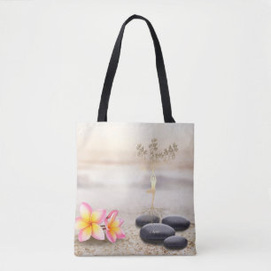 Tote Bag Arbre femmes Silhouette Zen Stones
