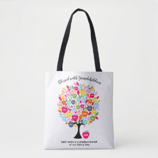 Tote Bag Arbre Généalogique des Petits-Enfants | Chaque Nom