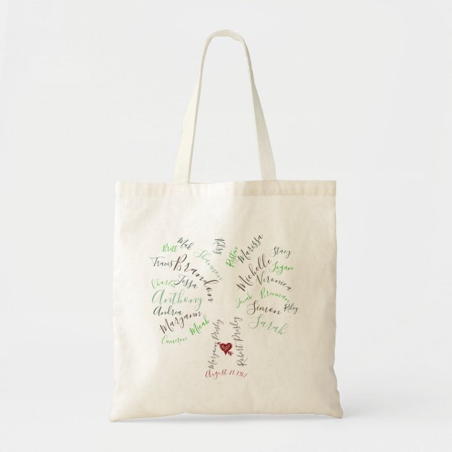 Tote Bag Arbre généalogique, grands-parents cadeau, cadeau (Devant)