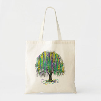 Tote Bag Arbre Mardi Gras Aquarelle Mardi Gras Arbre à perl