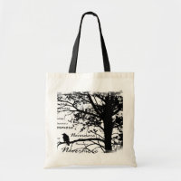 Arbre noir et de blanc plus jamais de Raven de