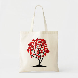 Tote Bag Arbre rouge de coeur