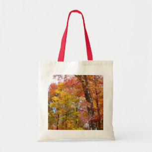 Tote Bag Arbres d'automne orange et jaune Photographie d'au