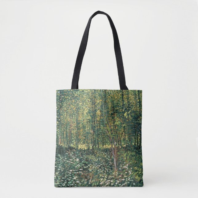 Tote Bag Arbres de Vincent van Gogh | et broussaille, 1887 (Devant)
