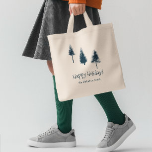 Tote Bag Arbres d'hiver bleus de la Marine