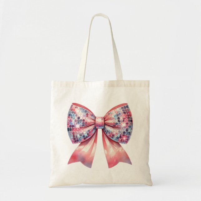 Tote Bag Arc à bille en disco rose (Devant)