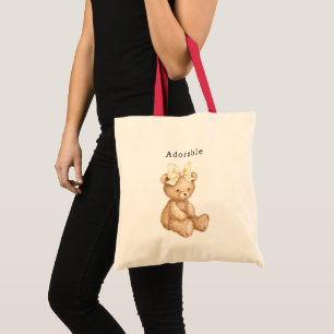 Tote Bag Arc adorable d'ours en peluche