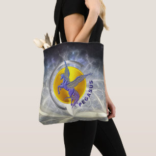 Tote Bag Arc argenté Pegasus avec Soleil Or