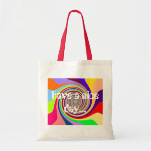 Tote Bag Arc-en-ciel Avoir une belle journée de tourbillon 