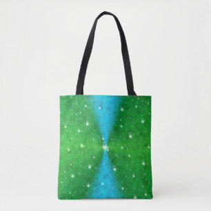 Tote Bag Arc-en-ciel bleu vert dans Elephantenskin leathero
