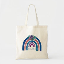 Arc-en-ciel Boho personnalisé avec fleurs